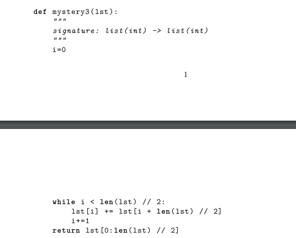 Solved Python (Describe what each function does, briefly, in | Chegg.com