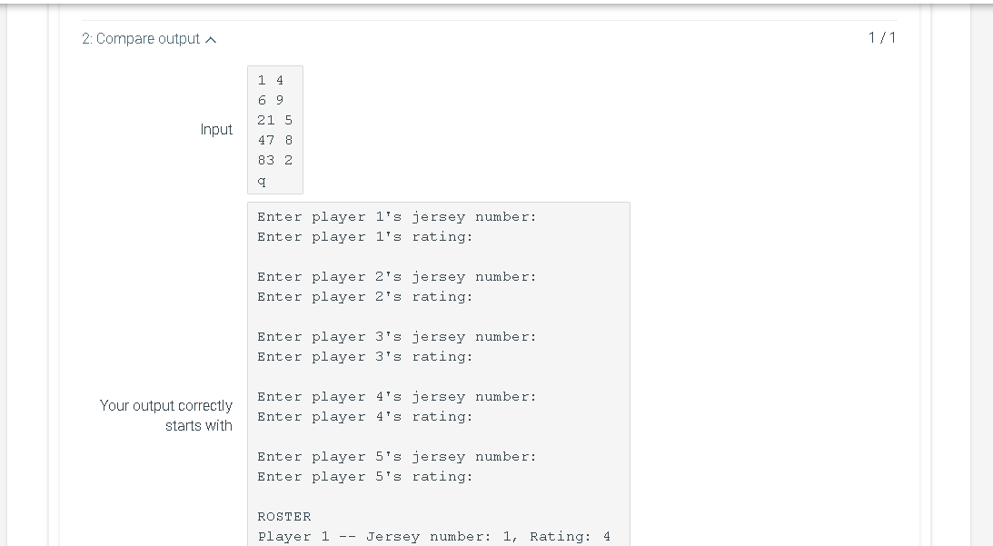 Solved 1: Compare output a 2/2 84 7 23 4 4 5 Input 30 2 66 9 | Chegg.com