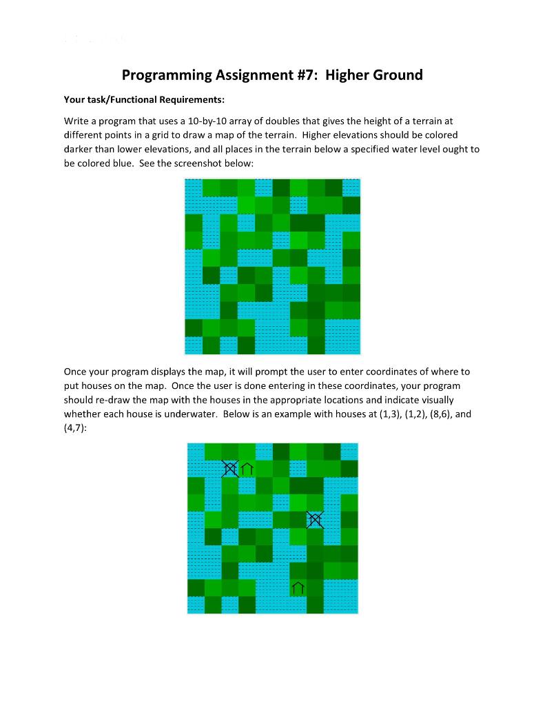 Programming Assignment #7: Higher Ground Your | Chegg.com