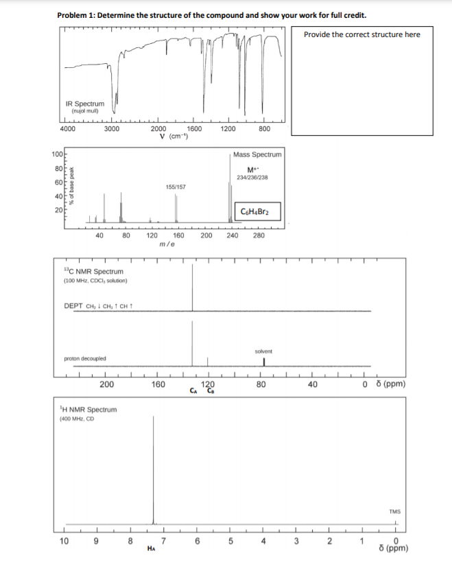 Solved Chem 3112 Combined Spectroscopy Problems Worksheet 9 | Chegg.com