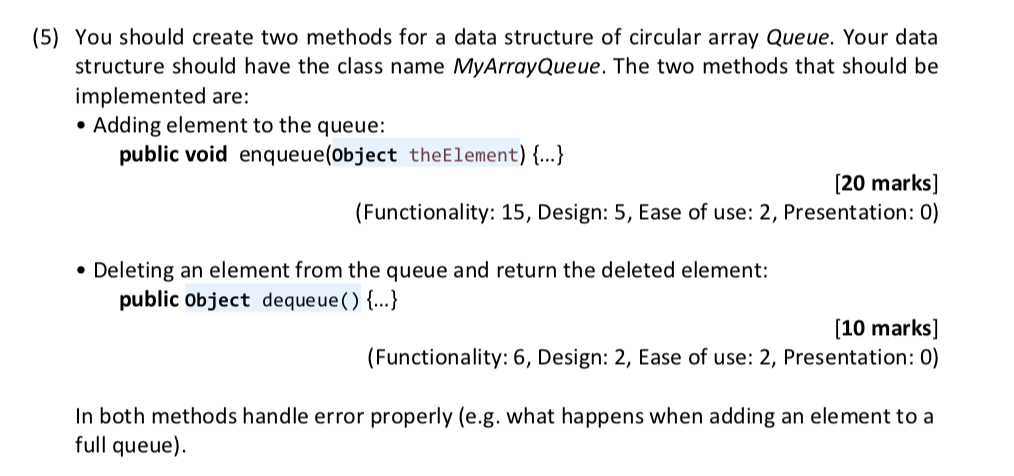 Solved Need help creating two java methods for a data | Chegg.com