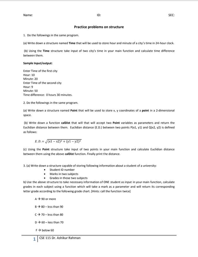 Solved answer all questions in only C language.and make it | Chegg.com