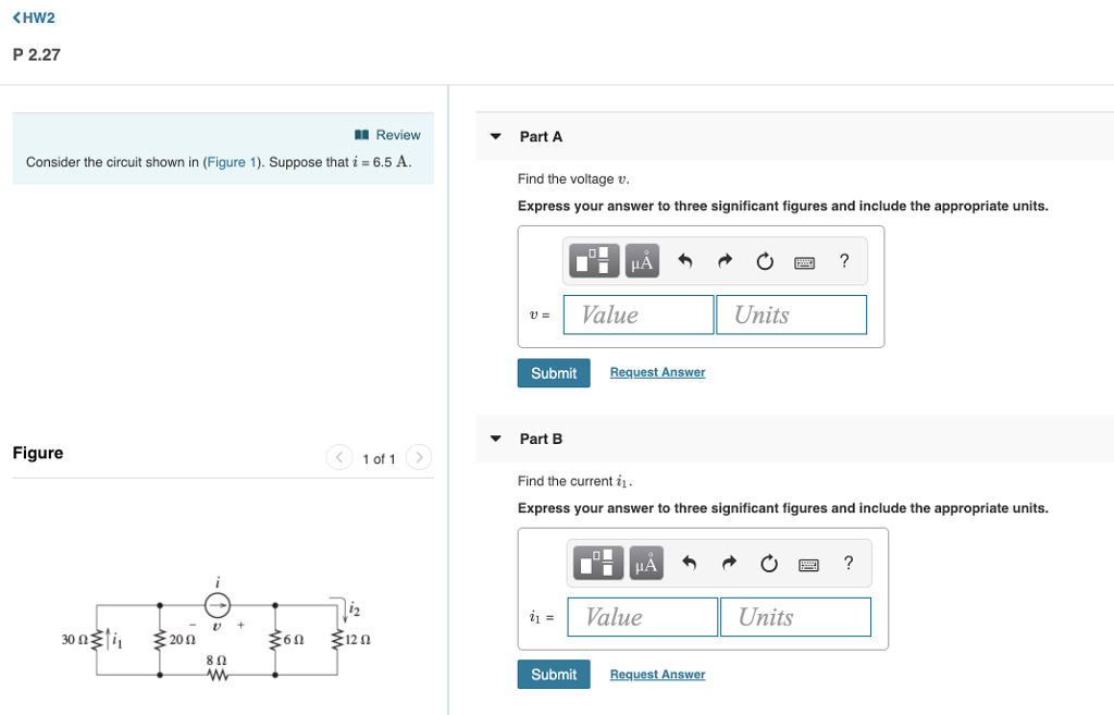 Solved HW2 P 2.27 Review Part A Consider The Circuit Shown | Chegg.com