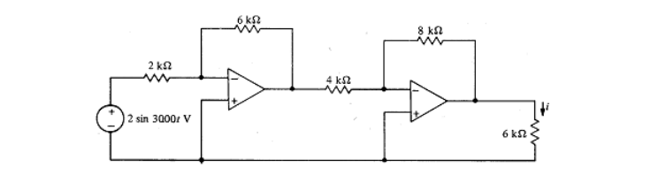 Solved ( ) sin 3000 V 6 ΚΩ | Chegg.com