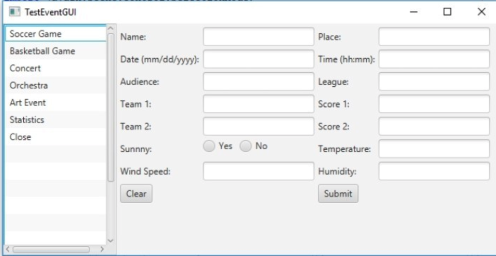 I Need help to create a java GUI to store all the | Chegg.com