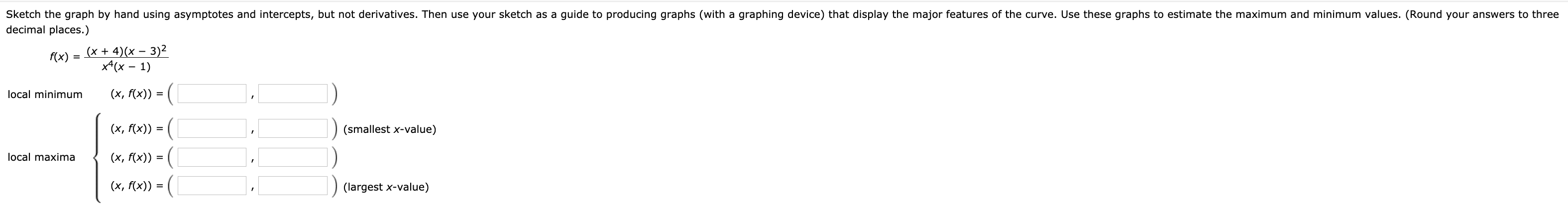 Solved Sketch The Graph By Hand Using Asymptotes And Inte