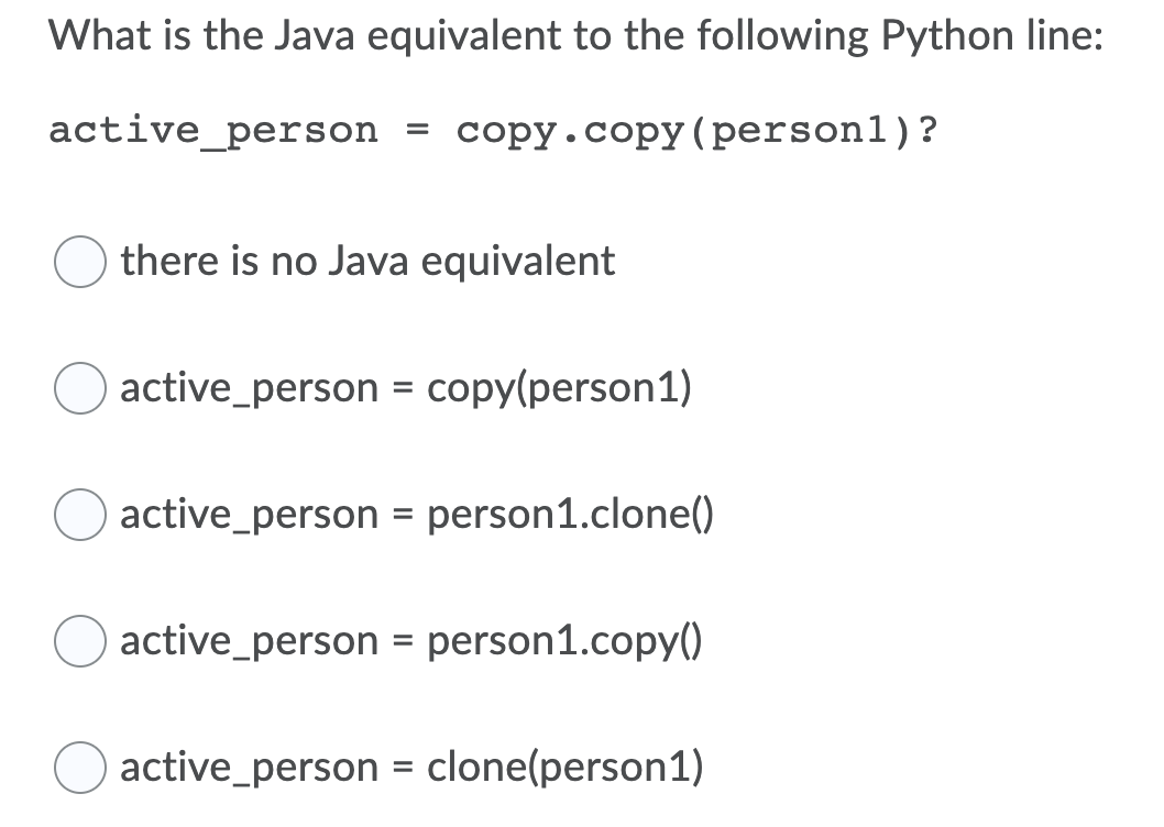Solved Consider the following Python code import copy class | Chegg.com
