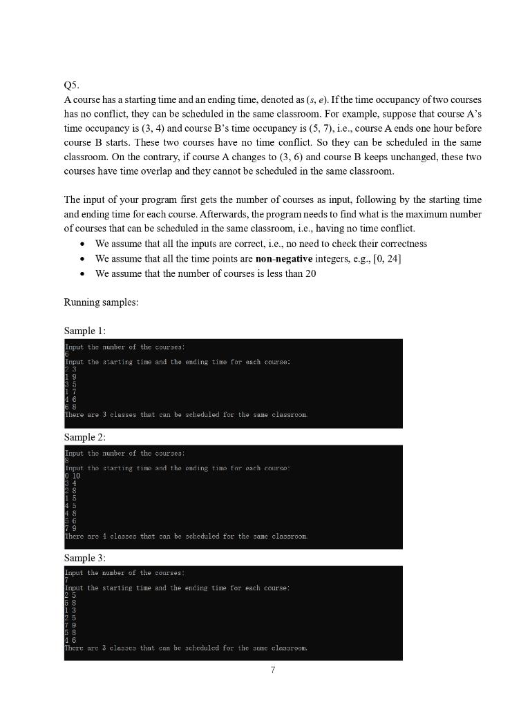 Solved Please answer it with c++, must follow all test | Chegg.com