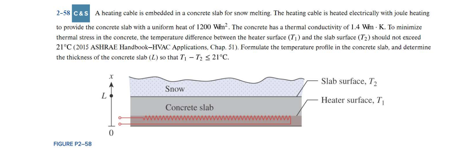 Solved 258 C\&S A heating cable is embedded in a concrete