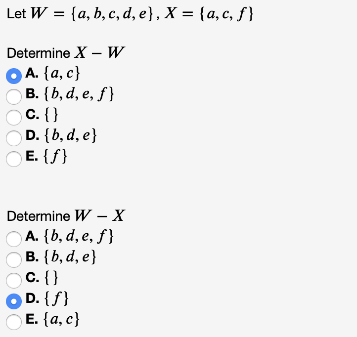 Solved Let W A B C D E X A C F Determine X W Chegg Com