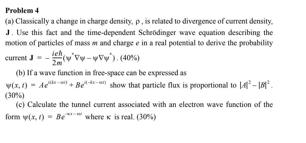 Solved Problem 4 (a) Classically a change in charge density, | Chegg.com