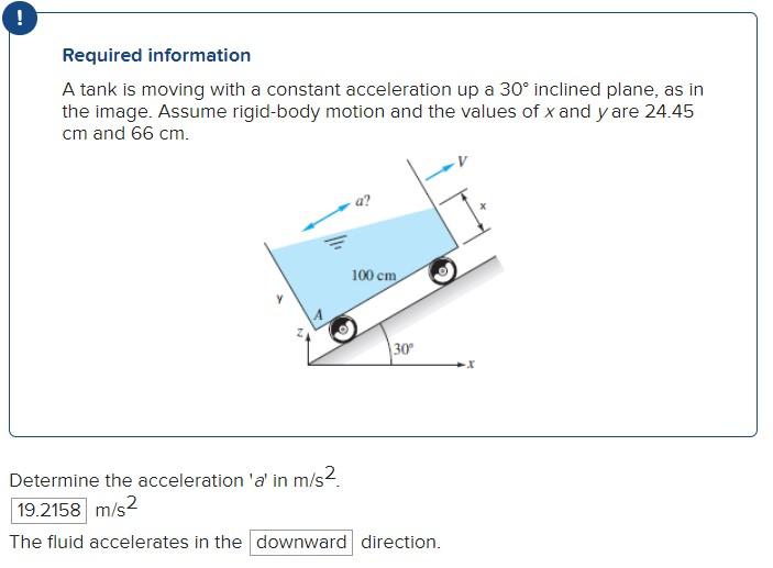 Solved Required information A tank is moving with a constant | Chegg.com