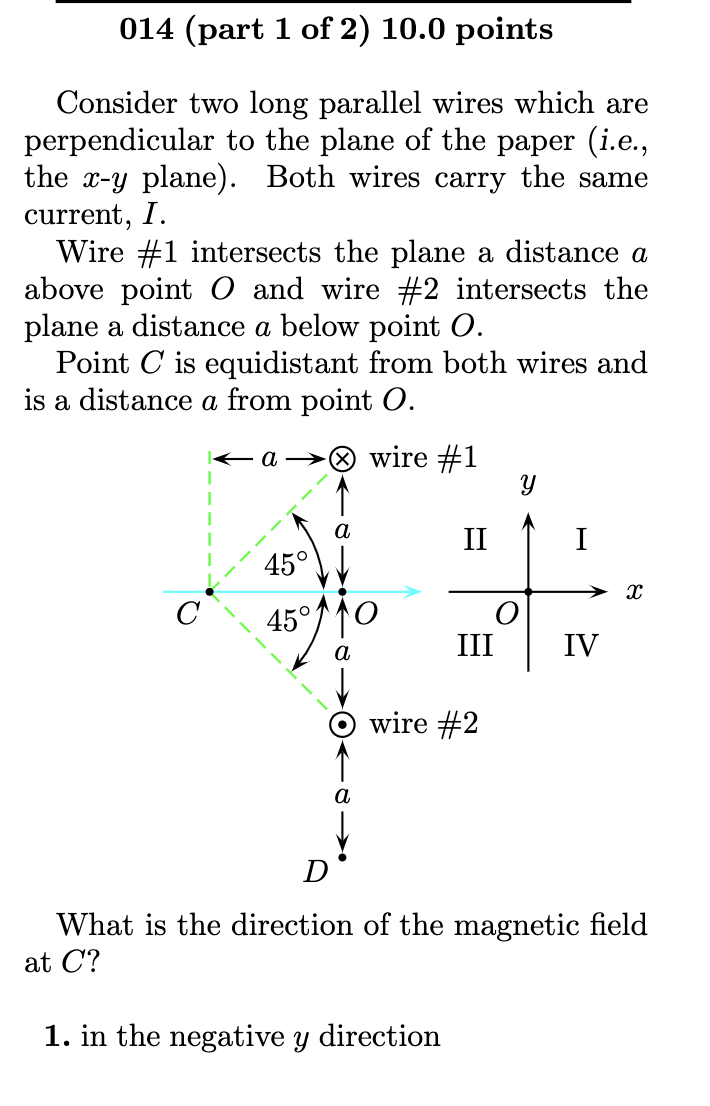 Solved Consider two long parallel wires which are