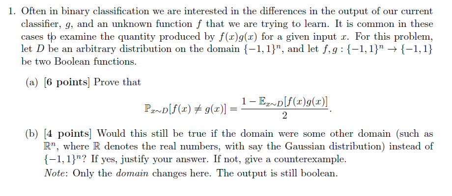 Solved Often in binary classification we are interested in | Chegg.com