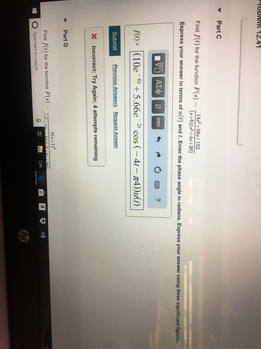 Solved All I need just the final answer for part c and D and | Chegg.com