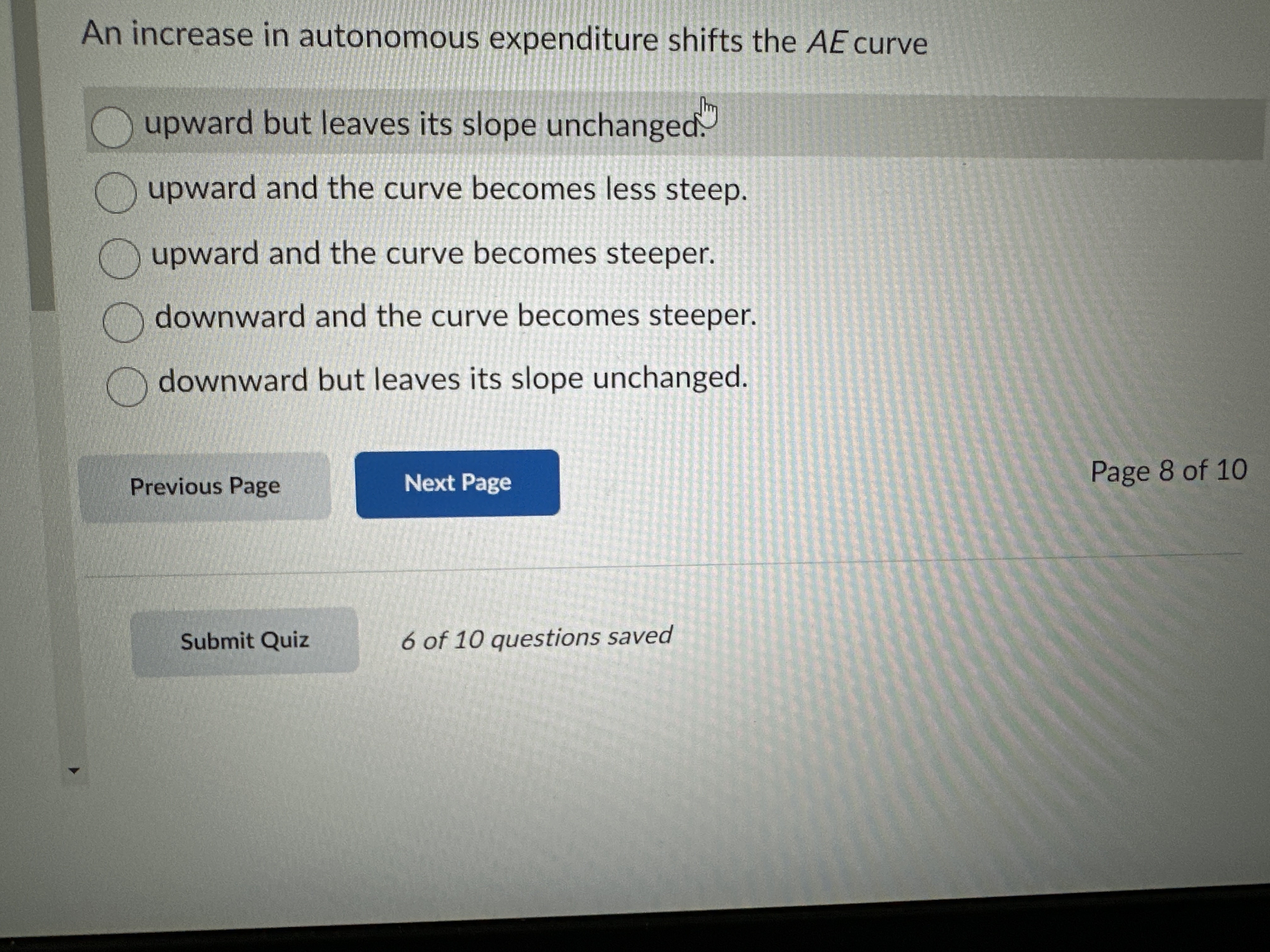 Solved An increase in autonomous expenditure shifts the AE | Chegg.com