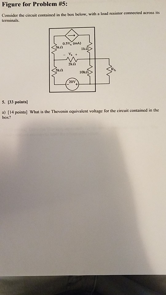 Solved Figure for Problem #5: Consider the circuit contained | Chegg.com