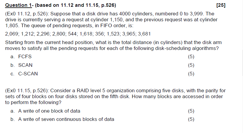 Solved Question 1 based on 11.12 and 11.15 p.526 25 Chegg