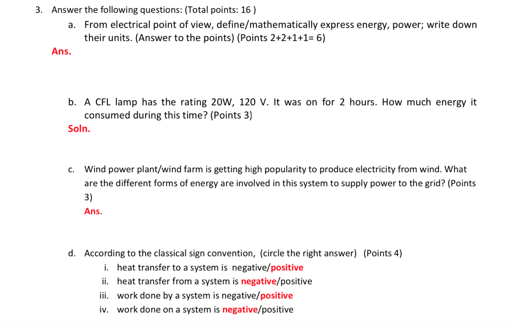 Solved 3 Answer The Following Questions Total Points 16 Chegg Com