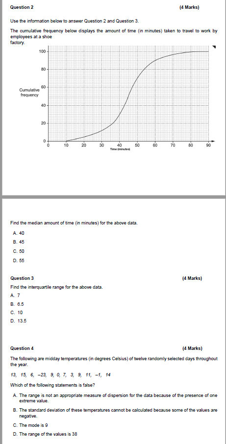 Solved Question 2 (4 Marks) Use the information below to | Chegg.com
