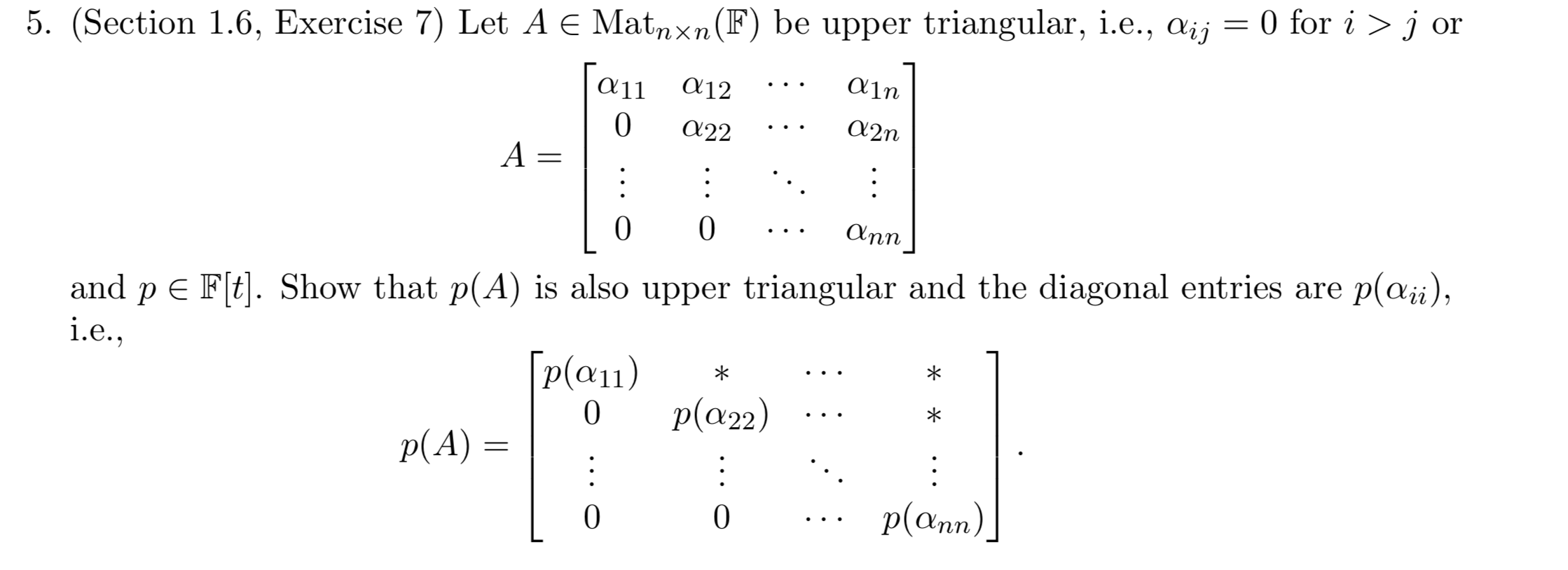 Solved 5 Section 1 6 Exercise 7 Let A E Matnxn F Be Chegg Com