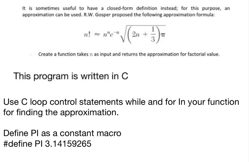 Solved It is sometimes useful to have a closed form Chegg