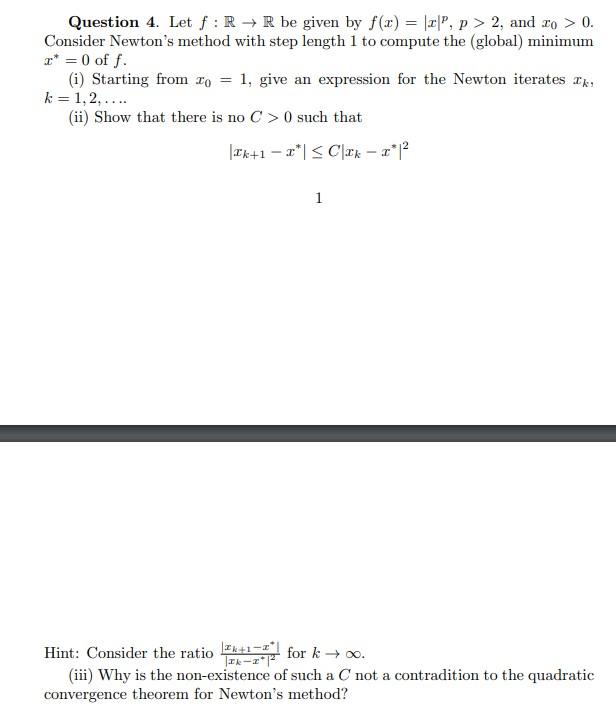 Question 4. Let F: R+R Be Given By F(x) = |2|, P > 2, | Chegg.com