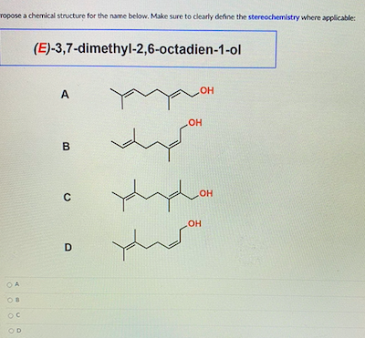 Solved Opose A Chenical Structure For The Name Below Make 