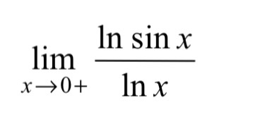 Solved ln sin x lim x→0+ In x | Chegg.com