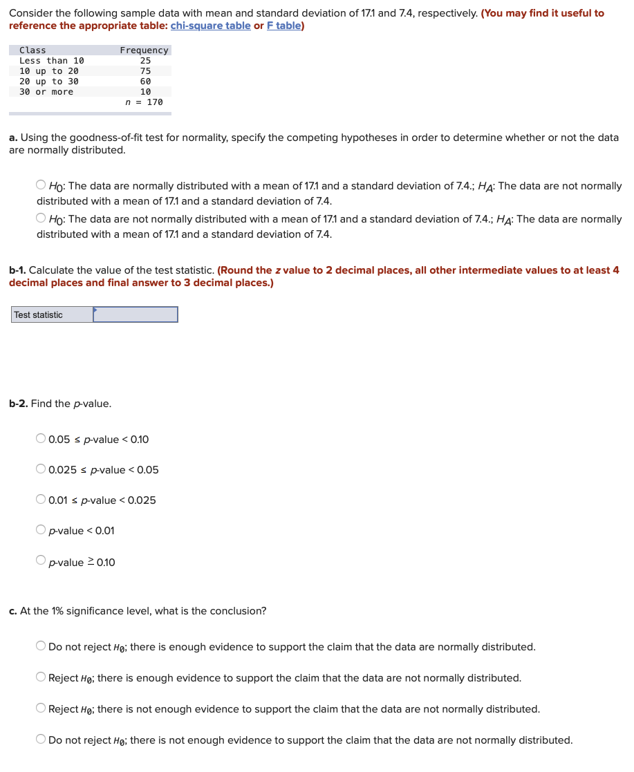 Solved Consider the following sample data with mean and | Chegg.com