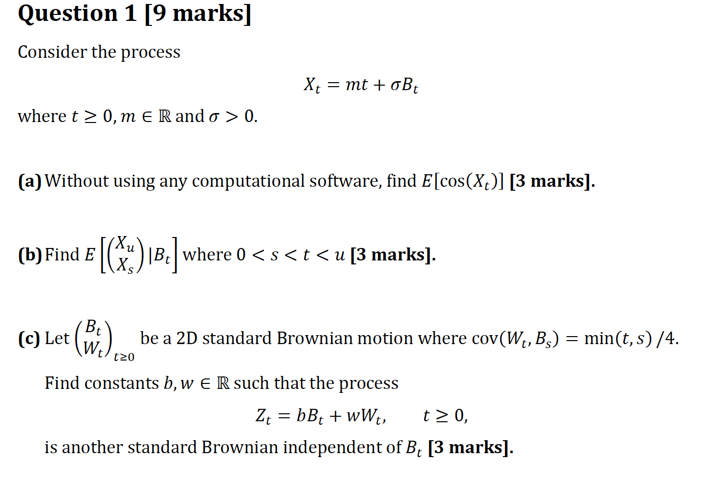 Solved Question 1 [9 ﻿marks]Consider the | Chegg.com