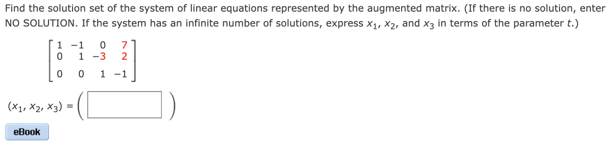 Solved Solve The System Of Equations By Letting A 1 X B