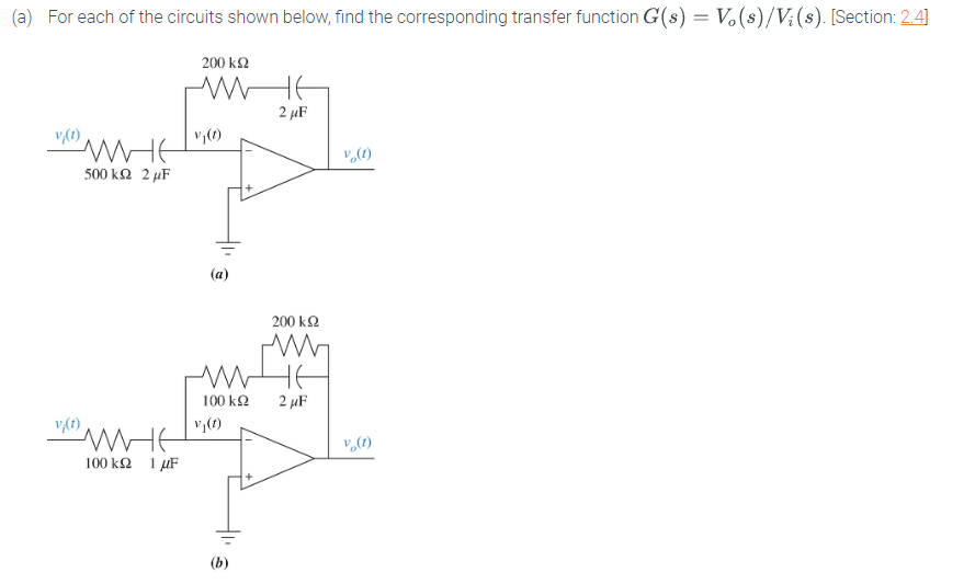 Solved (a) For each of the circuits shown below, find the | Chegg.com