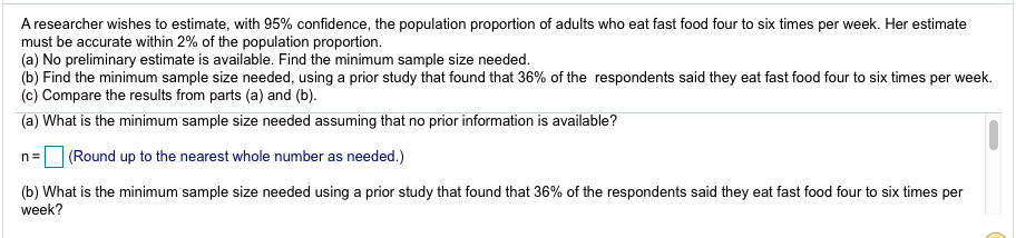 Solved A Researcher Wishes To Estimate, With 95% Confidence, | Chegg.com