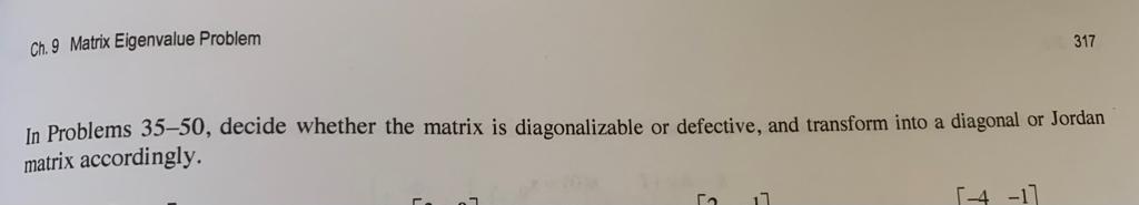 Solved Ch. 9 Matrix Eigenvalue Problem 317 In Problems | Chegg.com
