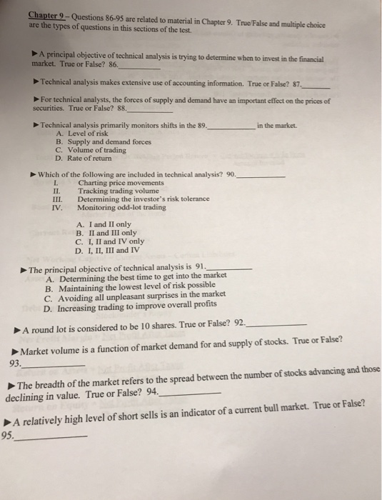 assignment chapter 9 true false quiz (practice)