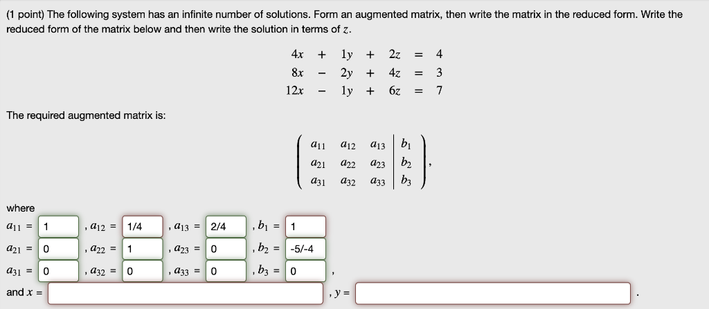 solved-the-following-system-has-an-infinite-number-of-chegg