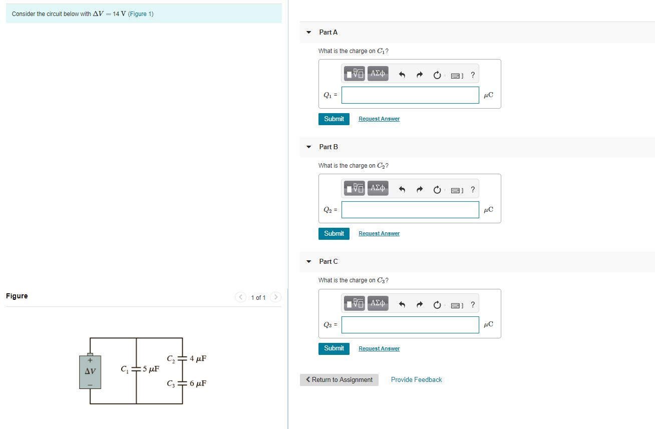 Solved Consider the circuit below with AV = 14 V (Figure 1) | Chegg.com