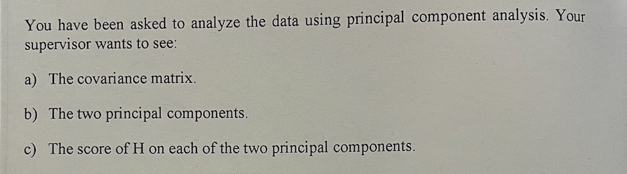 Solved You Have Been Asked To Analyze The Data Using 0249