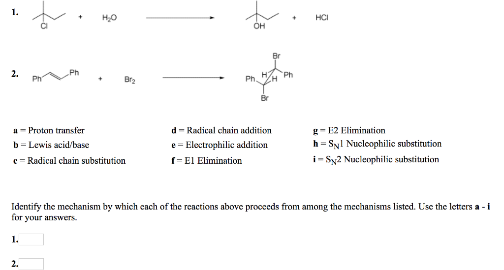 Solved 1. CI он Br 2. Br2 Br A Proton Transfer B-Lewis | Chegg.com