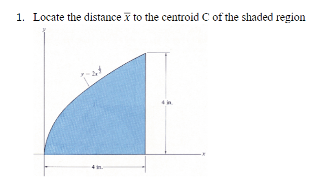 Solved 1. Locate the distance to the centroid C of the | Chegg.com