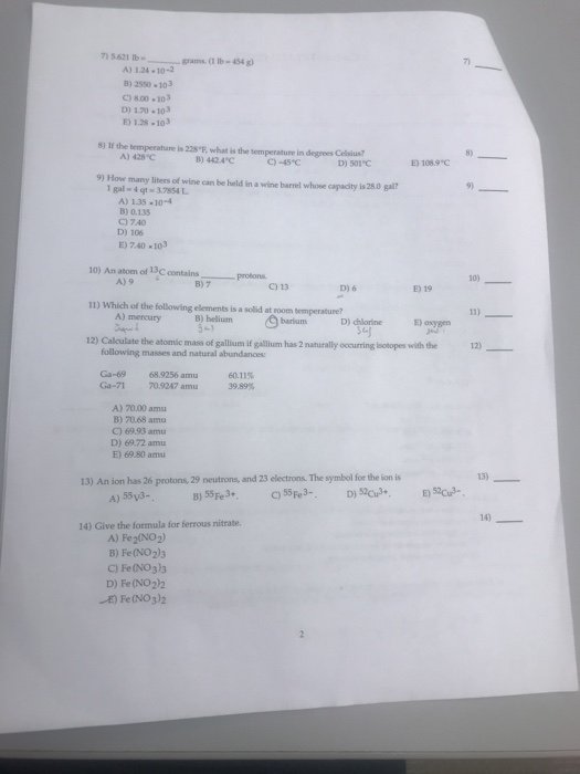 Solved CHEMISTRY 1171 QuIz 1 NAME Multiple Choice credit