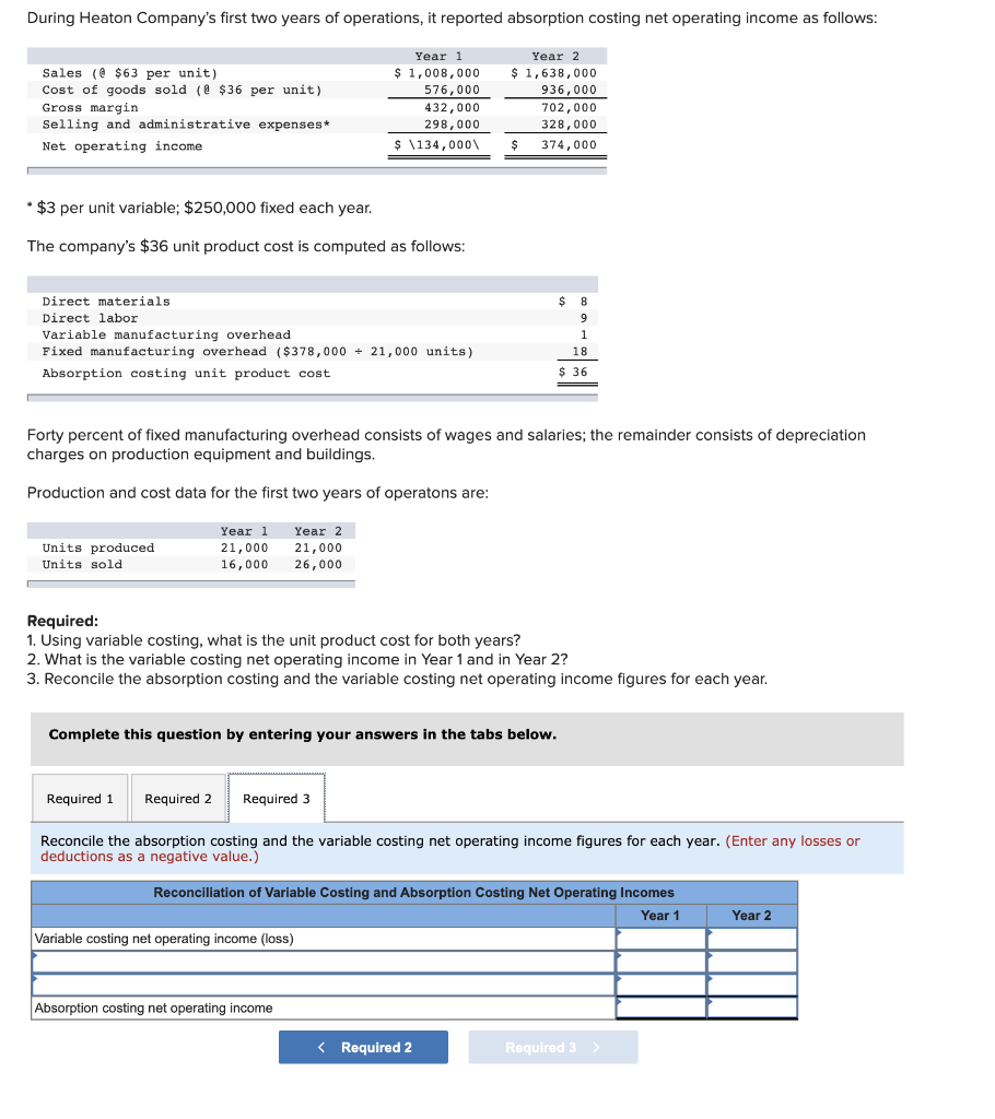 Solved During Heaton Company's first two years of | Chegg.com