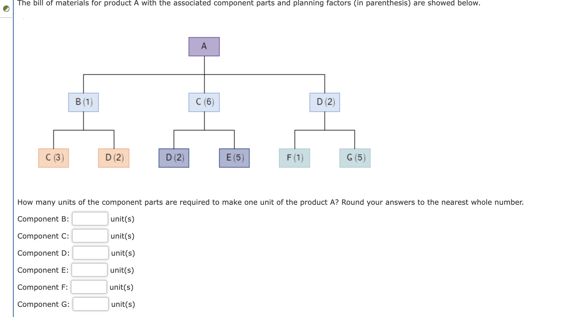 Component D Solved Please refer to the picture and answer all question | Chegg.com