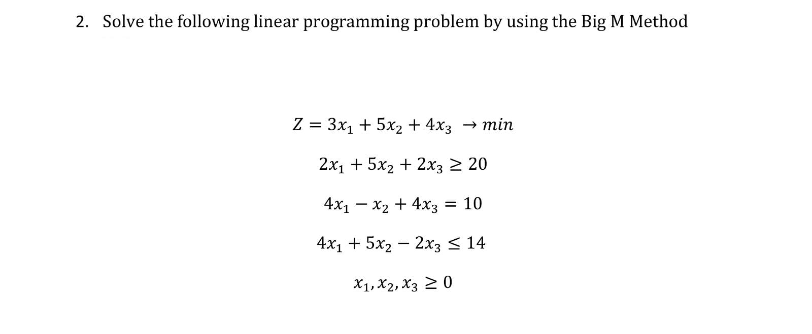 Solved 2. Solve the following linear programming problem by | Chegg.com