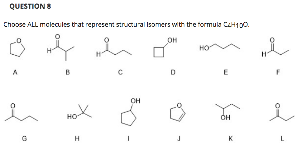 All Isomers Of C4h10o