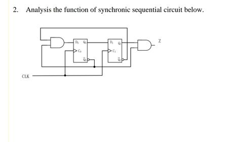 Solved 2. Analysis the function of synchronic sequential | Chegg.com