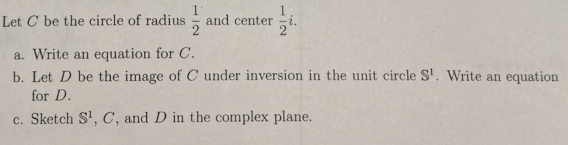 Solved Let C be the circle of radius 21 and center 21i. a. | Chegg.com