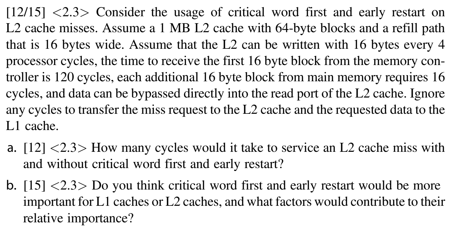 Solved [1215] ﻿Consider the usage of critical word | Chegg.com
