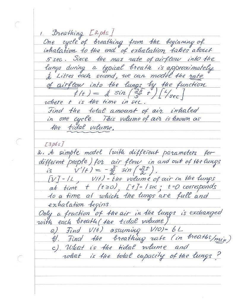 Solved 1 22 Breathing [& pts 1 One cycle of Breathing from | Chegg.com